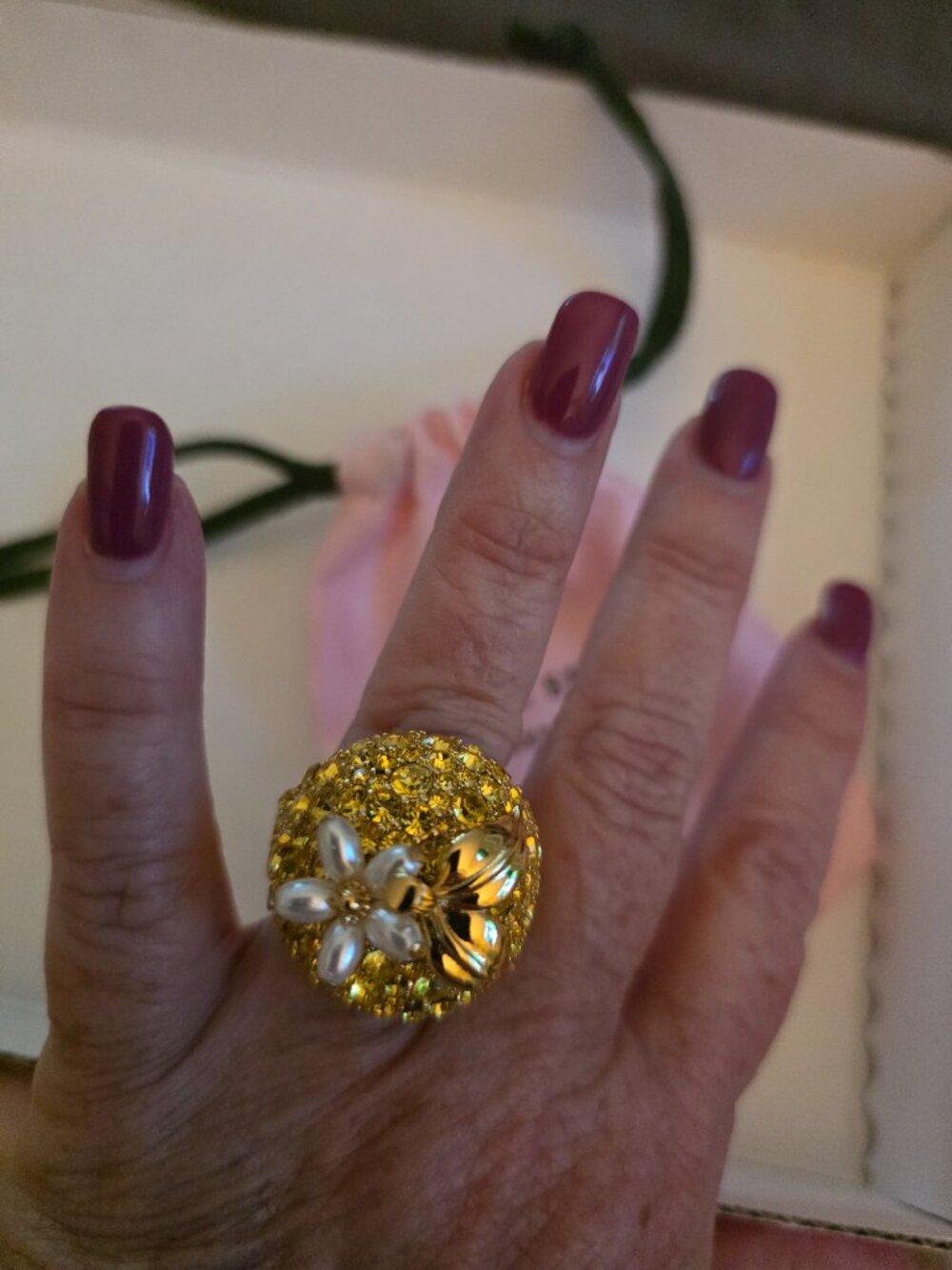 KATE SPADE LEMON 🍋 BLOSSOM STATEMENT RING - Picture 4 of 8